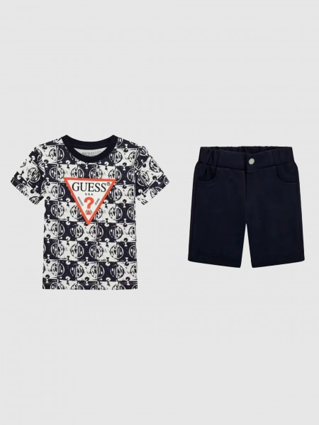 Conjuntos Menino Set Ss T-Shirt+Active Shorts Guess Kids