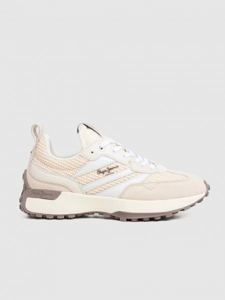 Sneakers Woman Beige Pepe Jeans London
