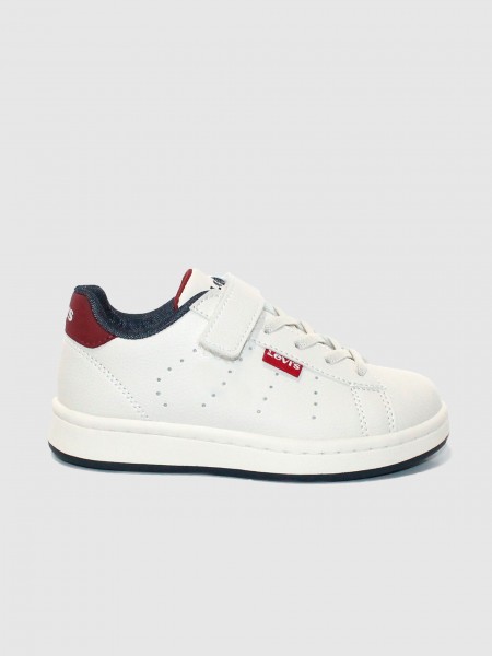 Sneakers Unisex Child White W / Red Levis