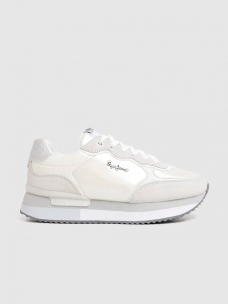 Sneakers Woman Beige Pepe Jeans London