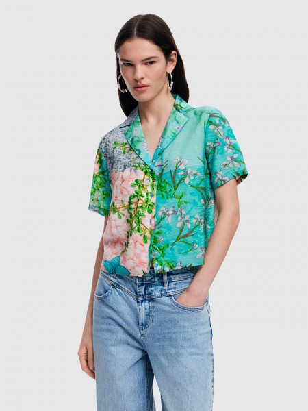 Camisa Mujer Verde Desigual