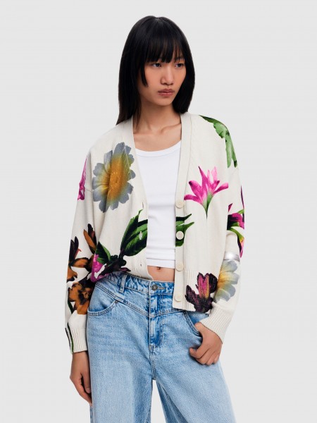 Sueter Mujer Crema Desigual