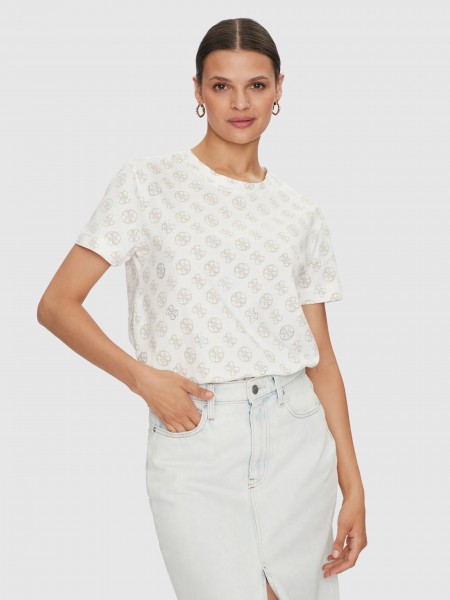 Mulher Chrysanta Cn T-Shirt Guess Activewear