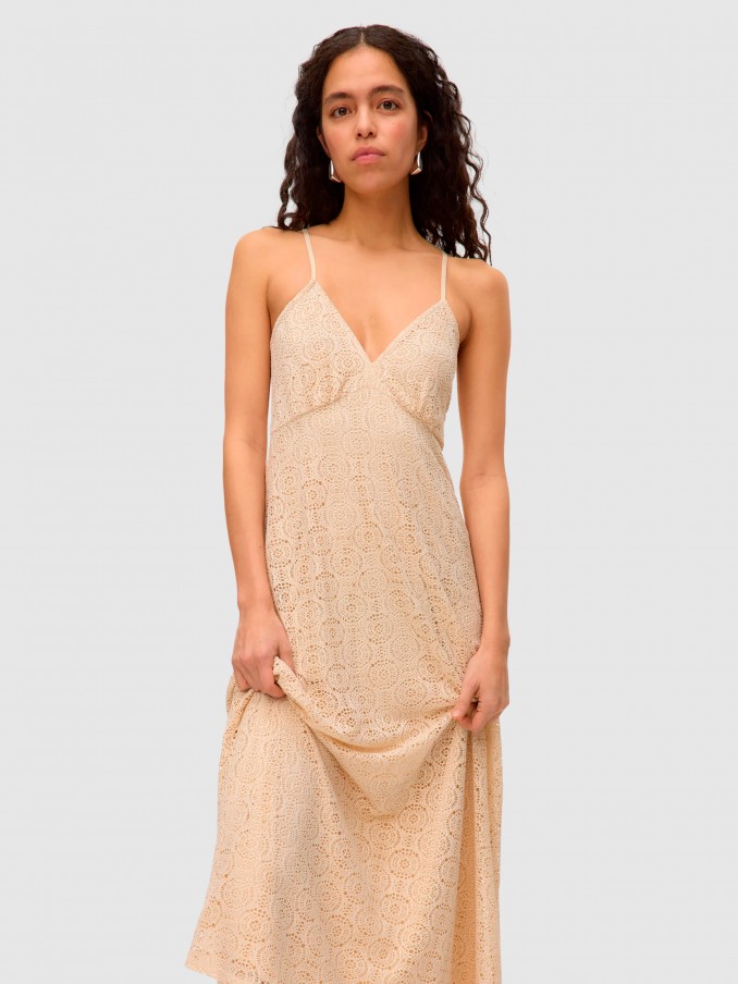 Dress Woman Beige Vero Moda