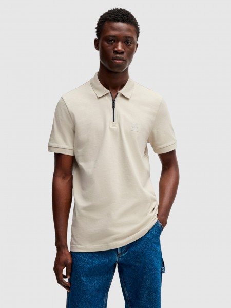 Polo Hombre Beige Boss Orange