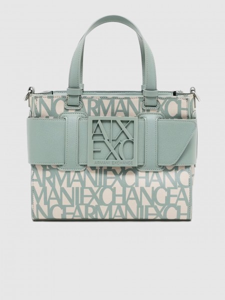 Tote Bags Woman Green Water Armani Exchange