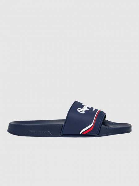 Flip Flops Man Blue Pepe Jeans London