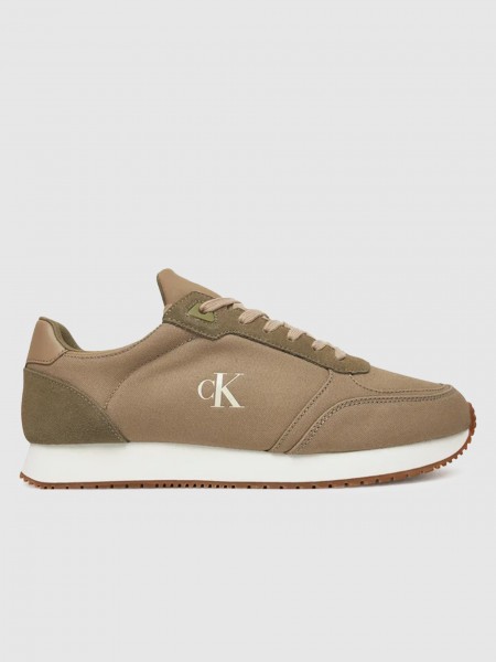 Sapatilhas Homem Runner Sock Laceup Mg Canvas Calvin Klein Footwear