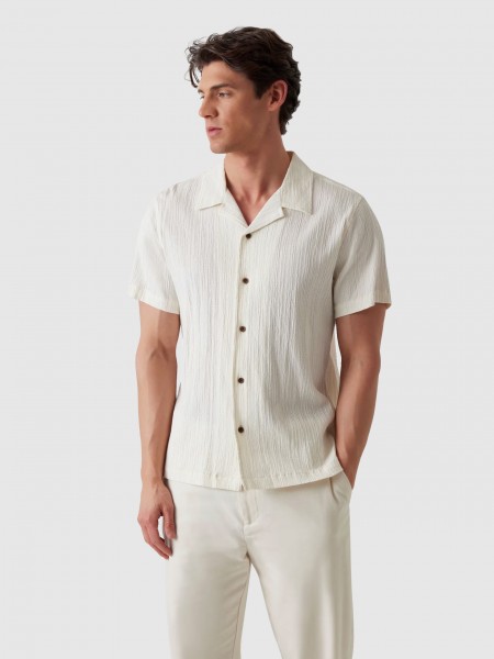 Camisa Homem Ss Schaffer Resort Shirt Guess