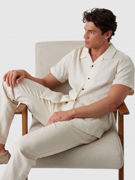 Camisa Homem Ss Schaffer Resort Shirt Guess