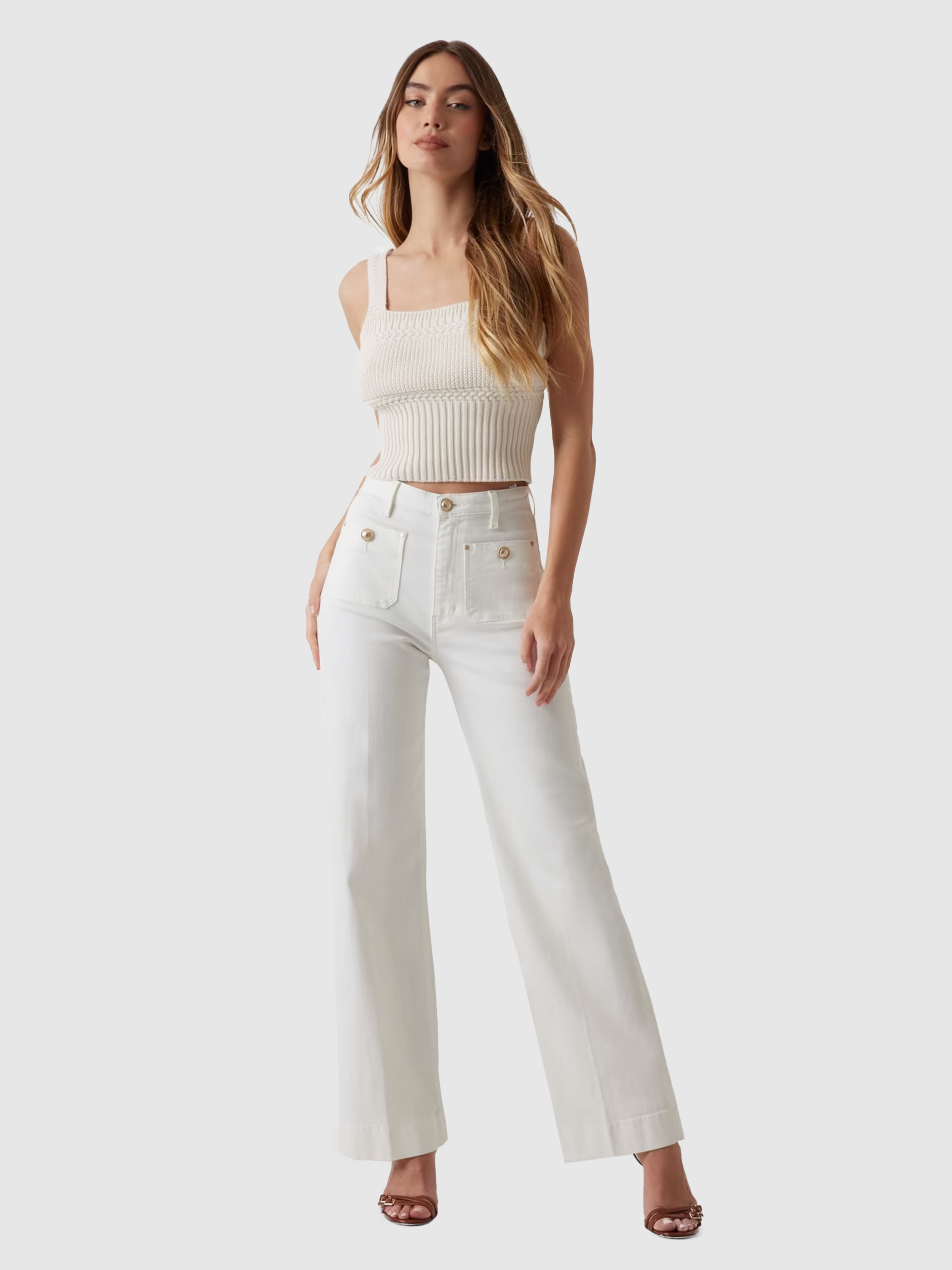 Calca Mulher Sailor Wide Leg Guess