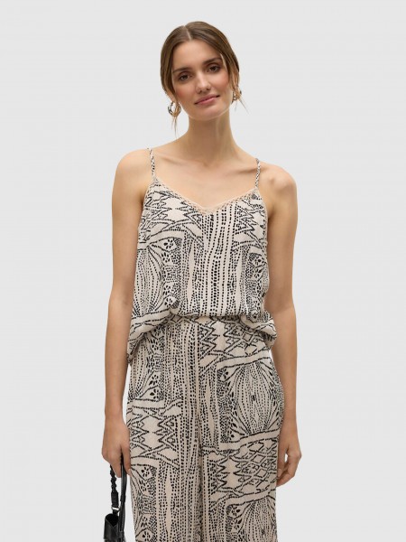 Tops Mulher Vmmenny Lace Singlet Wvn Ga Vero Moda