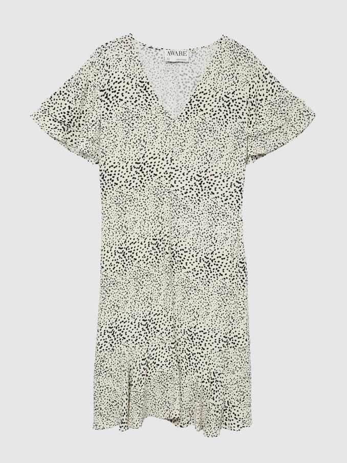Vestidos Mulher Vmpiper Ss V-Neck Knee Dress Vma Vero Moda