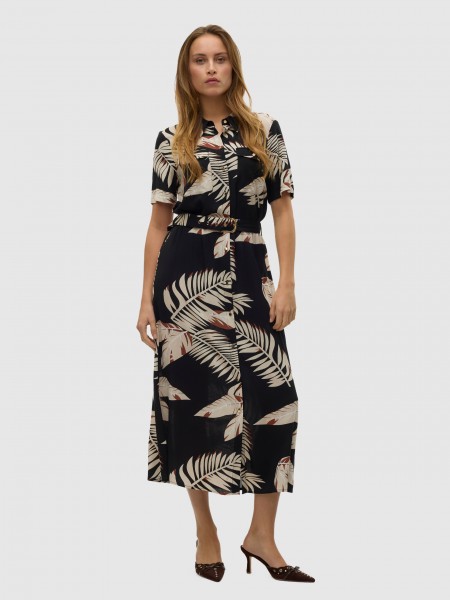 Vestidos Mulher Vmeasy Joy Gold 7/8 Vero Moda