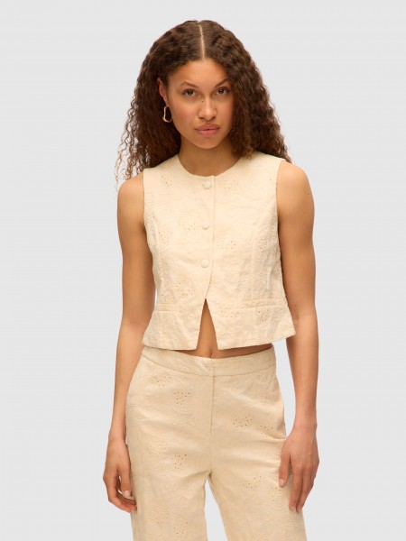 Blazer Mujer Crema Vero Moda
