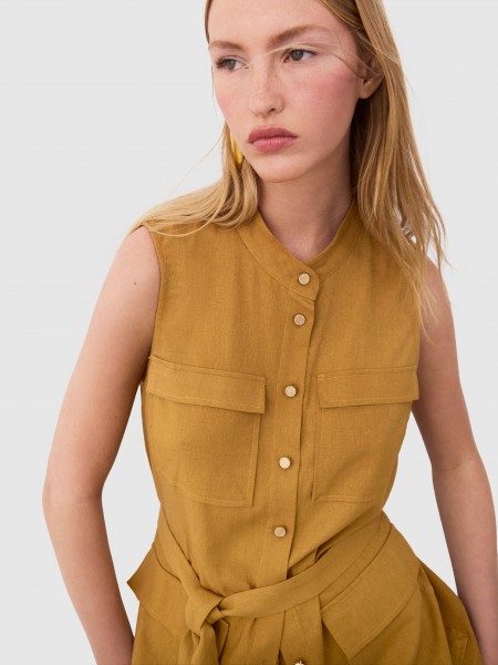 Camisa Mulher Vinuria O-Neck S/l Shirt Vila