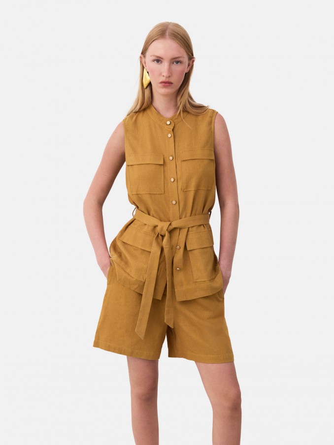 Calcao Mulher Vinuria Hw Button Detail Shorts Vila
