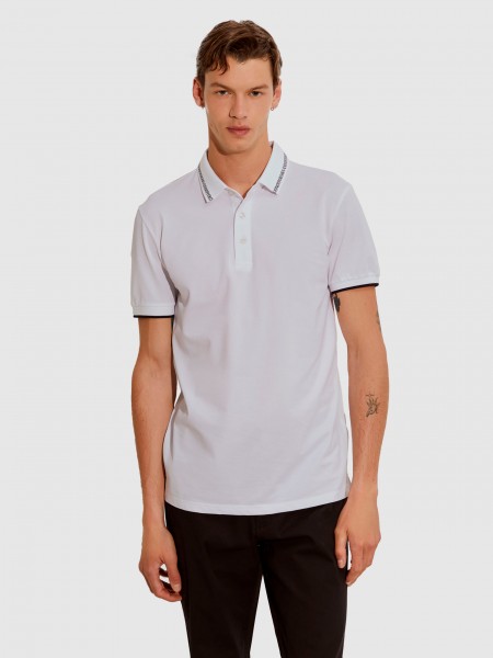 Polo Hombre Blanco Lion Of Porches