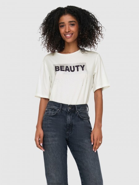 T-Shirt Woman Cream Only