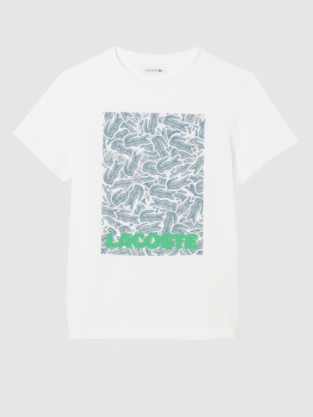 T-Shirt Boy White Lacoste