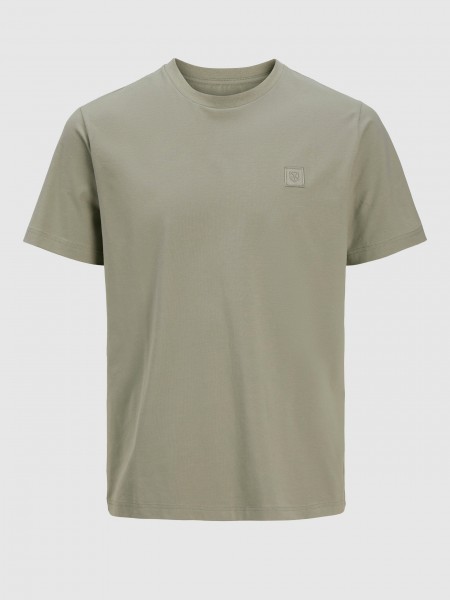 T-Shirt Man Green Jack & Jones