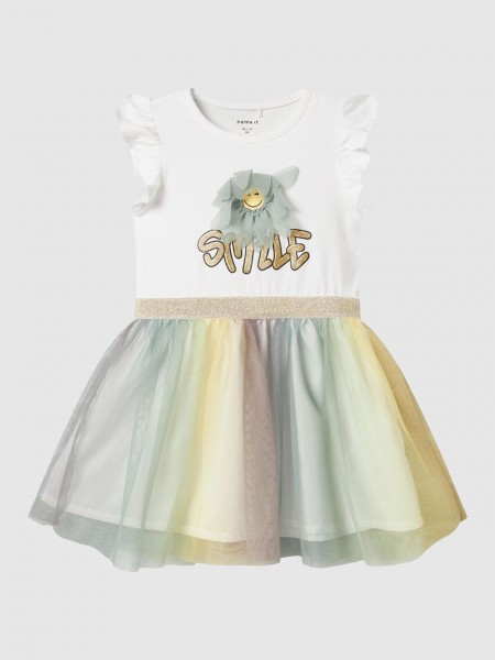 Vestidos Menina Nmfarnina Happy Ss Tulle Dress Smi Name It