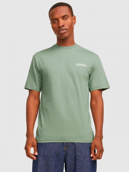 T-Shirt Man Green Jack & Jones