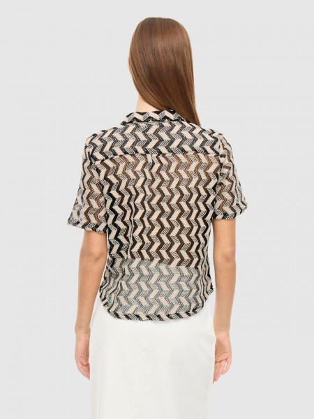 Camisa Mulher Vilupina O-Neck 2/4 Shirt Vila
