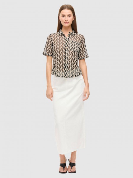 Camisa Mulher Vilupina O-Neck 2/4 Shirt Vila
