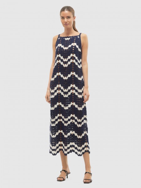 Vestido Mujer Azul Marino Vero Moda