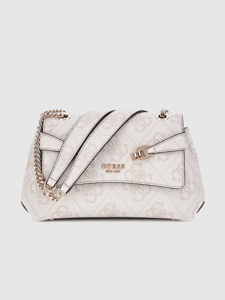 Bolsos de Hombro Mujer Crema Guess