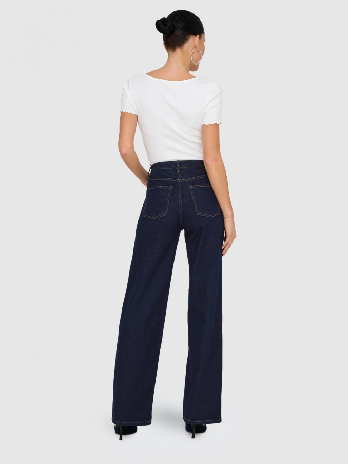 Pants Woman Dark Jeans Only