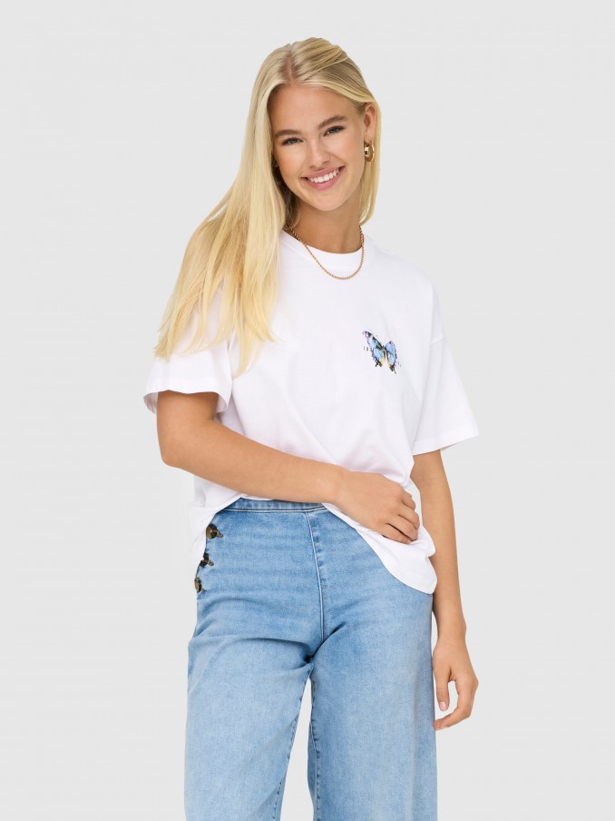 Camiseta Mujer Blanco Only