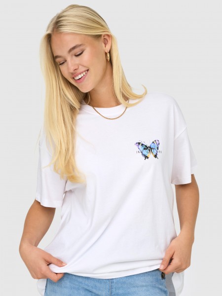 Camiseta Mujer Blanco Only