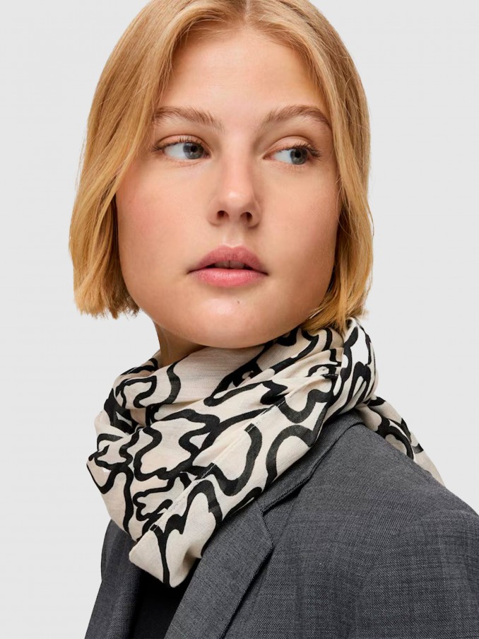 Scarves Woman (Black W / Beige Tous
