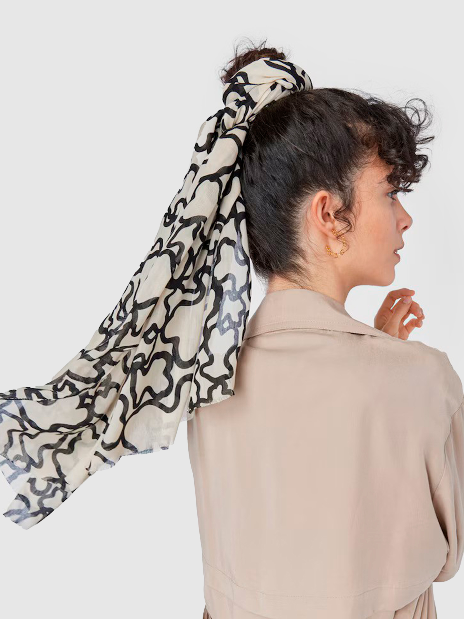 Scarves Woman (Black W / Beige Tous