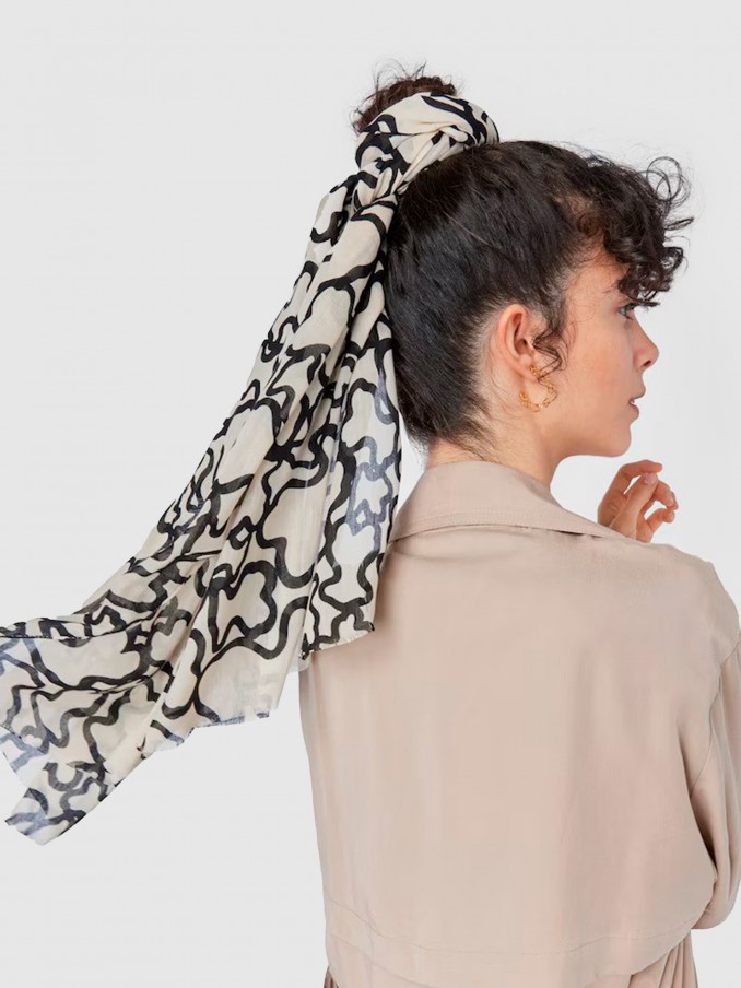 Scarves Woman (Black W / Beige Tous