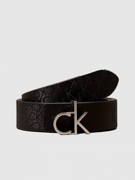 Cinturon Mujer Negro Calvin Klein