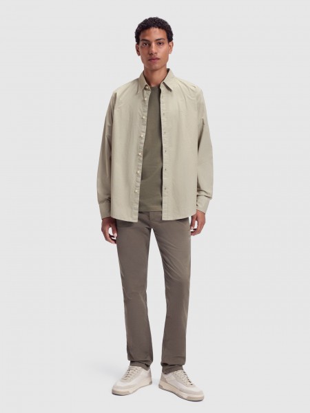 T-Shirt Man Green Boss Orange