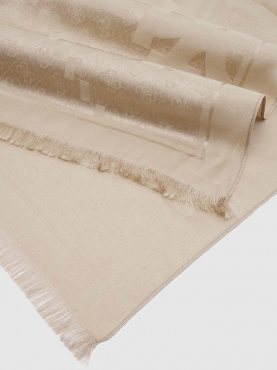 GUESS Sciarpa Floreale 70x180 Cm, Beige Multi (Beige/Rosso/Oliva/Rosa), Morbida E Leggera, In Poliestere, Accessorio Donna Elegante