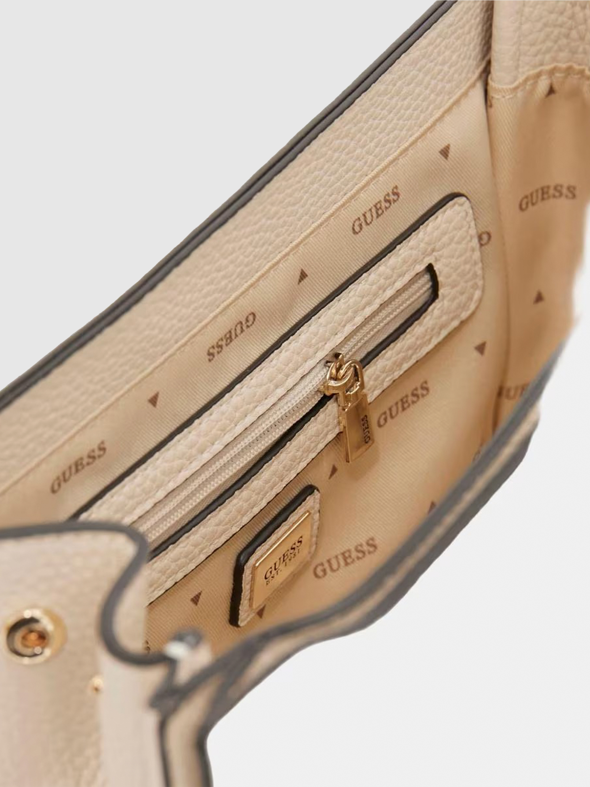 Bolsos de Hombro Mujer Crema Guess