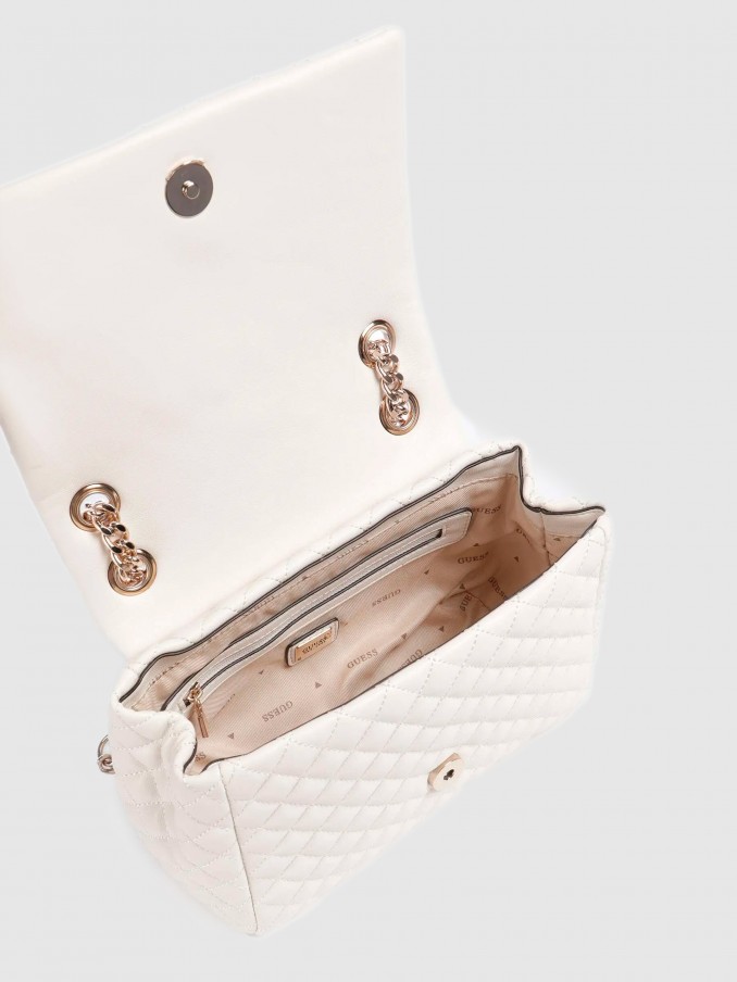 Bolsos de Hombro Mujer Blanco Guess