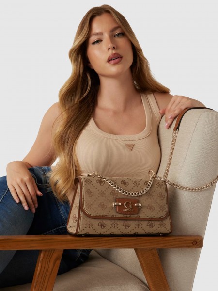 Shoulder Bags Woman Camel Guess