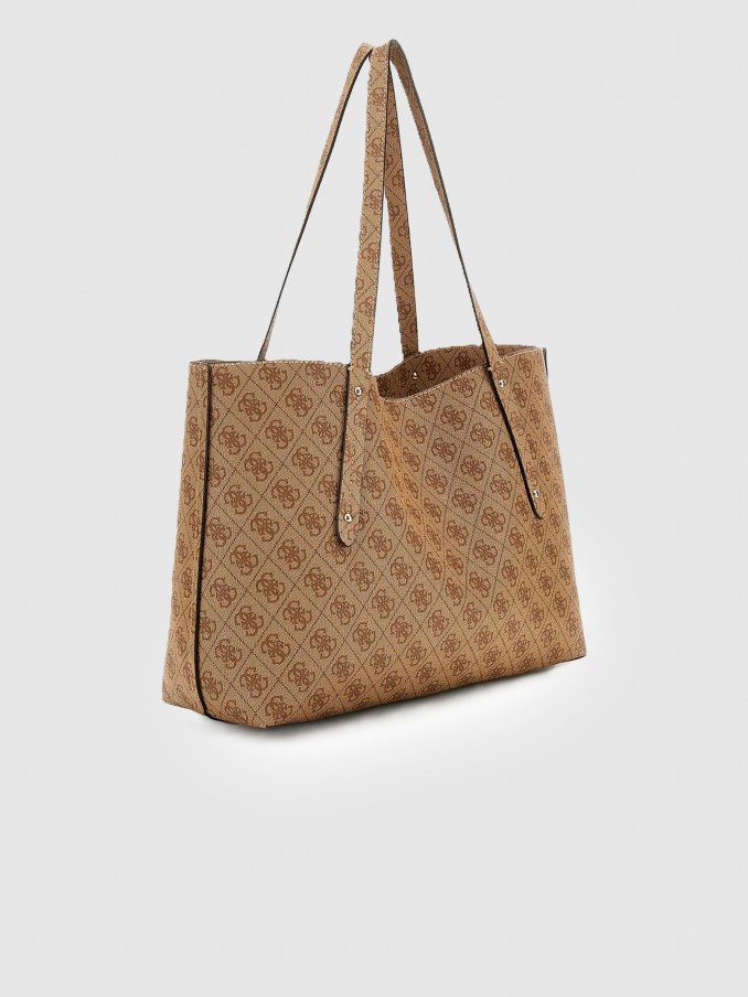 Bolsos de Mano Mujer Beige Guess