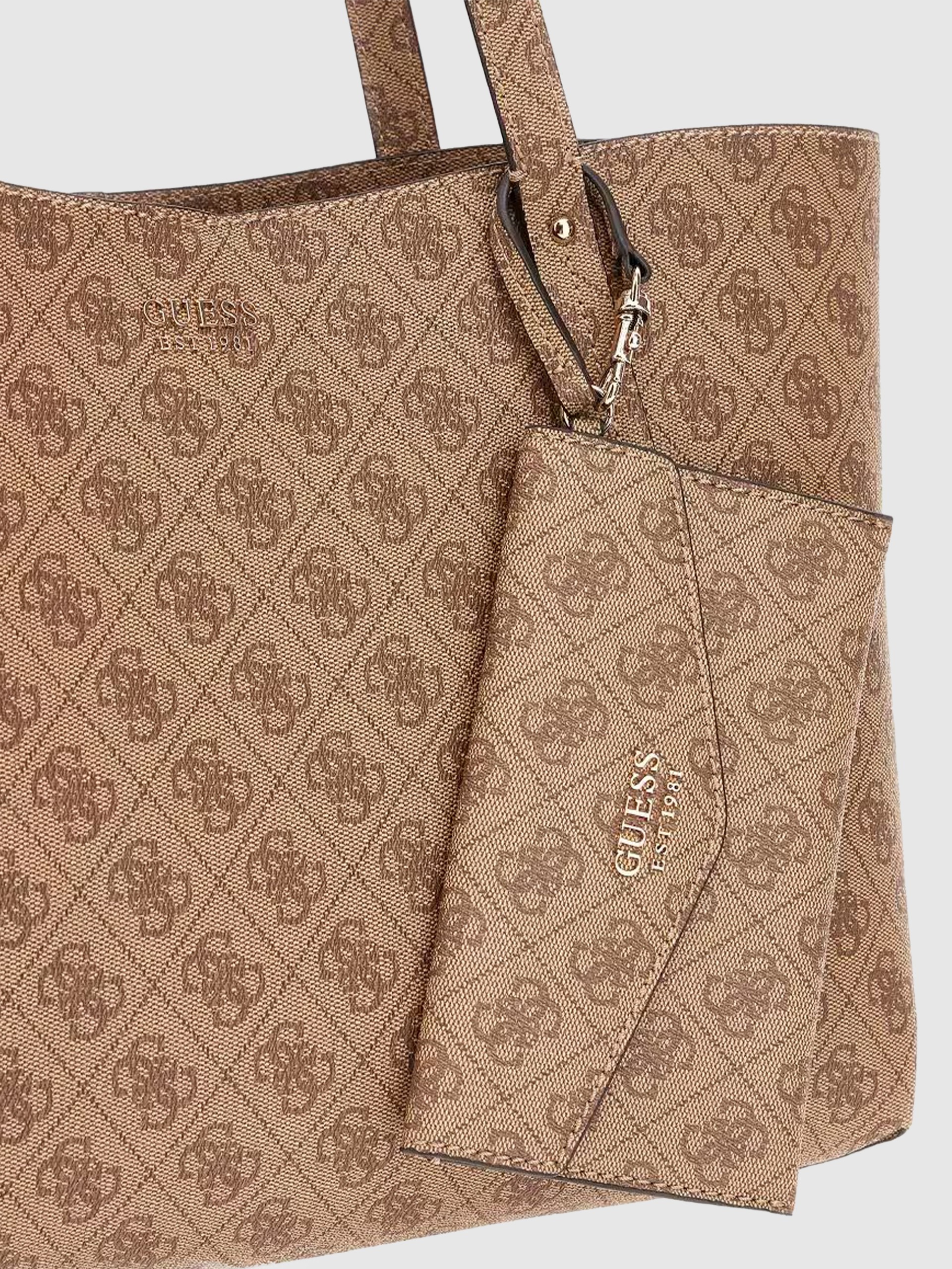 Bolsos de Mano Mujer Beige Guess