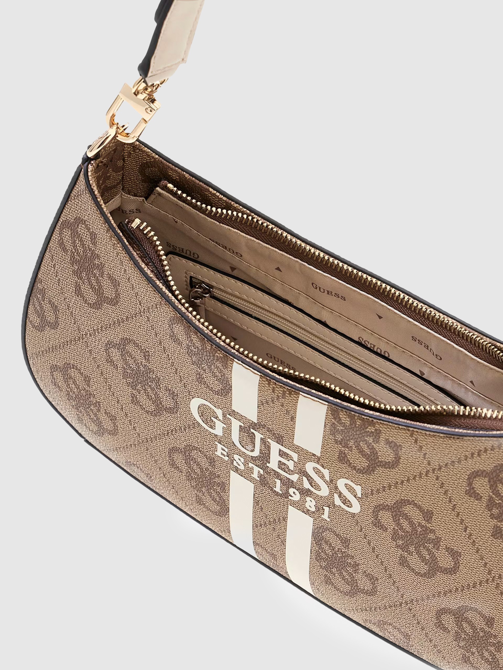 Bolsos de Hombro Mujer Beige Guess