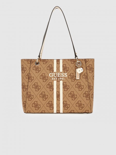 Bolsos de Mano Mujer Beige Guess