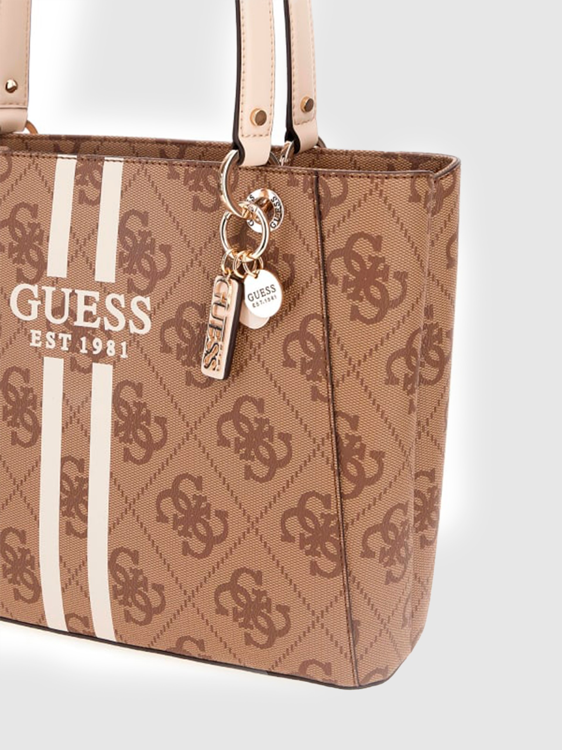 Bolsos de Mano Mujer Beige Guess