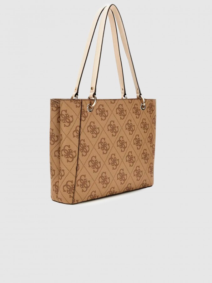 Bolsos de Mano Mujer Beige Guess