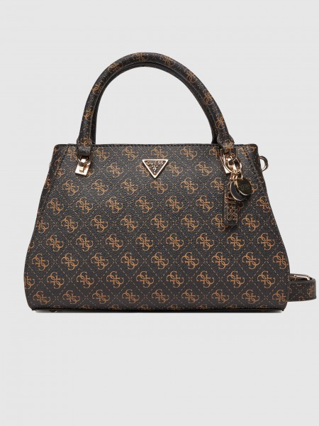 Bolso Mujer (Negro Con Marrn Guess